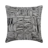 Dreamy Grey - Silver Satin Throw Pillow Cover