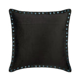 Charcoal Crystal Palace - Charcoal Gray Velvet Throw Pillow Cover