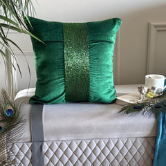 Esmeralda - Green Velvet Decorative Euro Sham