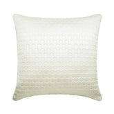 White Beehive - White Jacquard Silk Decorative Euro Sham