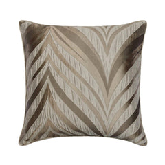 Chevron Folds - Beige Silk Throw Pillow Cover