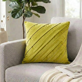 Contemporary Maple Butter - Butter Yellow Faux Suede Throw Pillow Cover