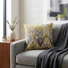 Chartreuse Linen Throw Pillow Cover - Terrosa