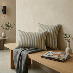 Gray Linen Throw Pillow Cover - Calyra