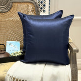Navy Blue Luxury Throw Pillow Cover