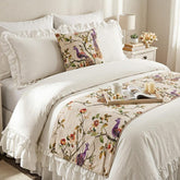 Peacock Queen Decorative Bed Runner with Pillow Cover
