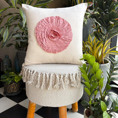 Vintage Lust - Pink Suede Throw Pillow Cover
