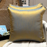 Turquoise Gold Luxury Throw Pillow Cover