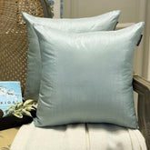 Dusky Blue Luxury Throw Pillow Cover