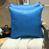 Peacock Blue Luxury Throw Pillow Cover