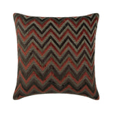Dress Chevron - Grey Velvet Throw Pillow Cover