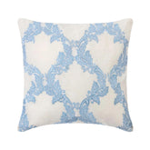 French Riviera - Blue Art Silk Throw Pillow Cover