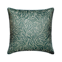 Soft Whirlpool - Blue Jacquard Silk Decorative Euro Sham