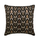 Abstract Deco - Brown Velvet Decorative Euro Sham