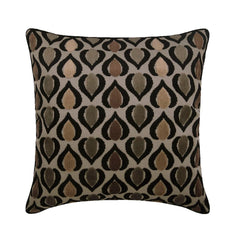 Abstract Deco - Brown Velvet Decorative Euro Sham