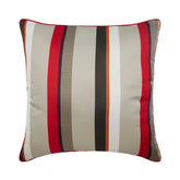 Stripe My Life - Red Silk Decorative Euro Sham