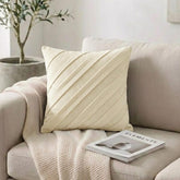 Contemporary Light Cream Pillow Cover