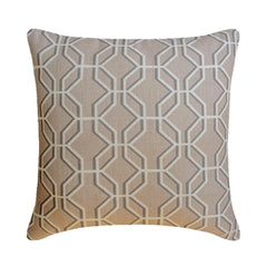 Beige Linen Throw Pillow Cover - Earthline Hex
