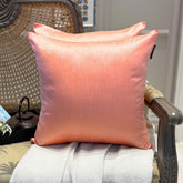Peach Coral Luxury Throw Pillow Cover