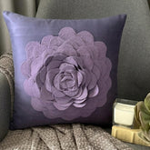Plum Rose Pillow Cover