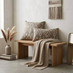 Brown Linen Throw Pillow Cover - Earthbound
