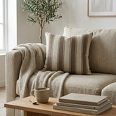 Terra Stripe Throw Pillow Cover