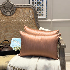 Copper Luxury Pack of 2 - Copper Art Silk Throw Pillow Cover