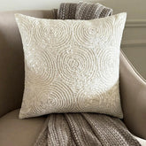 Ivory Swirls Pillow Cover