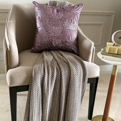 Purple Touch - Plum Art Silk Throw Pillow Cover