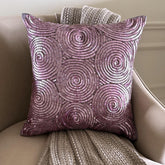 Purple Touch - Plum Art Silk Decorative Euro Sham