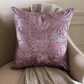 Purple Touch - Plum Art Silk Throw Pillow Cover