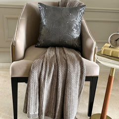 All Eyes On Silver - Silver Art Silk Throw Pillow Cover