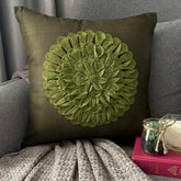 Green Dahlia Pillow Cover