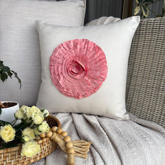 Vintage Lust - Pink Suede Throw Pillow Cover