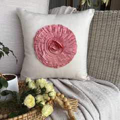 Vintage Lust - Pink Suede Throw Pillow Cover