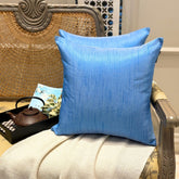 Light Blue Luxury Throw Pillow Cover