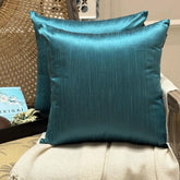 Teal Blue Luxury Throw Pillow Cover