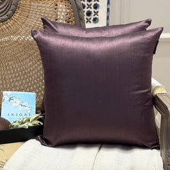 Dark Plum Luxury Throw Pillow Cover