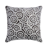 Go Silver Rings - Charcoal Gray Velvet Throw Pillow Cover