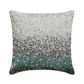 Northern Lights - Blue Art Silk Throw Pillow Cover