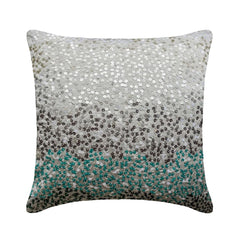 Northern Lights - Blue Art Silk Throw Pillow Cover