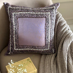 Purple Glamor - Purple Art Silk Decorative Euro Sham