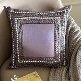Purple Glamor - Purple Art Silk Throw Pillow Cover