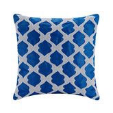 Blue Lagoon - Royal Blue Art Silk Throw Pillow Cover
