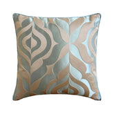Teal Luxury - Teal Blue Jacquard Weave Throw Pillow Cover