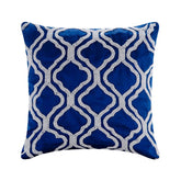 Royal Tartan - Royal Blue Art Silk Throw Pillow Cover