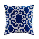 Royal Arabic Blue Throw Pillow Cover