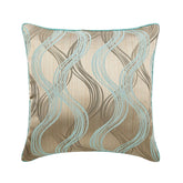 Cloud Illusions - Blue Jacquard Silk Decorative Euro Sham