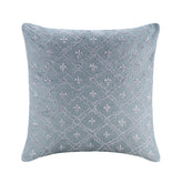 French Nautical - Light Blue Art Silk Throw Pillow Cover