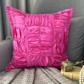 Dreamy Hotty Pink - Hot Pink Satin Throw Pillow Cover